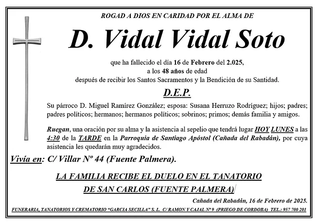 SEPELIO DE D VIDAL VIDAL SOTO 