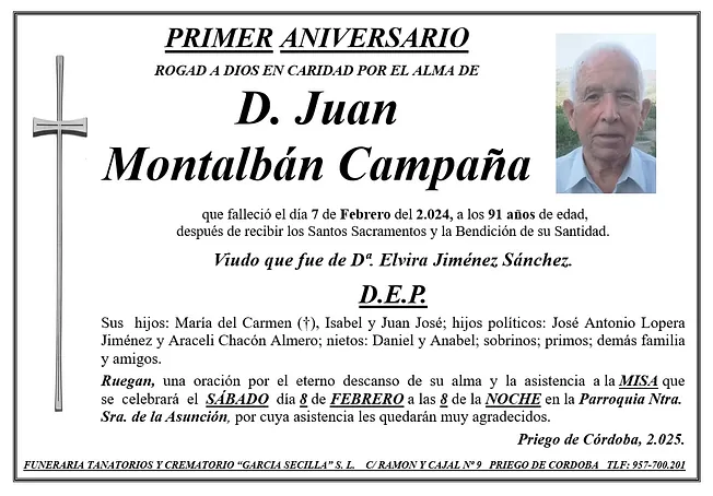 MISA DE D JUAN MONTALBAN CAMPAÑA